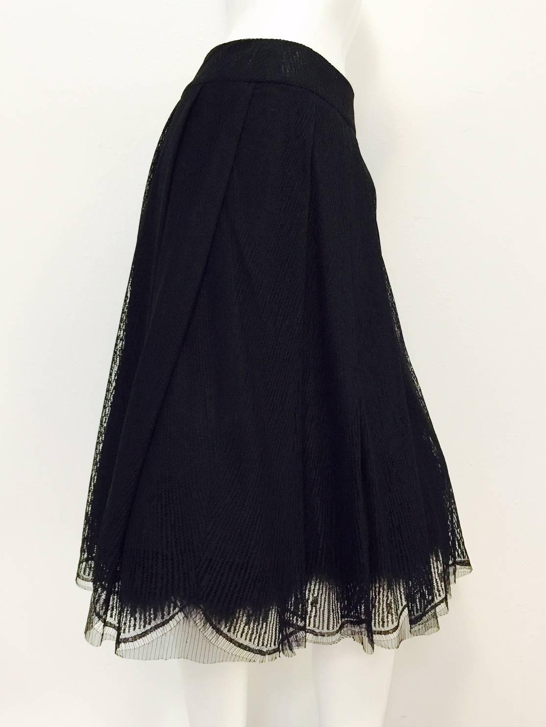 Chanel 2005 Spring Full Skirt With Maribou Trimmed Underskirt In Excellent Condition In Palm Beach, FL