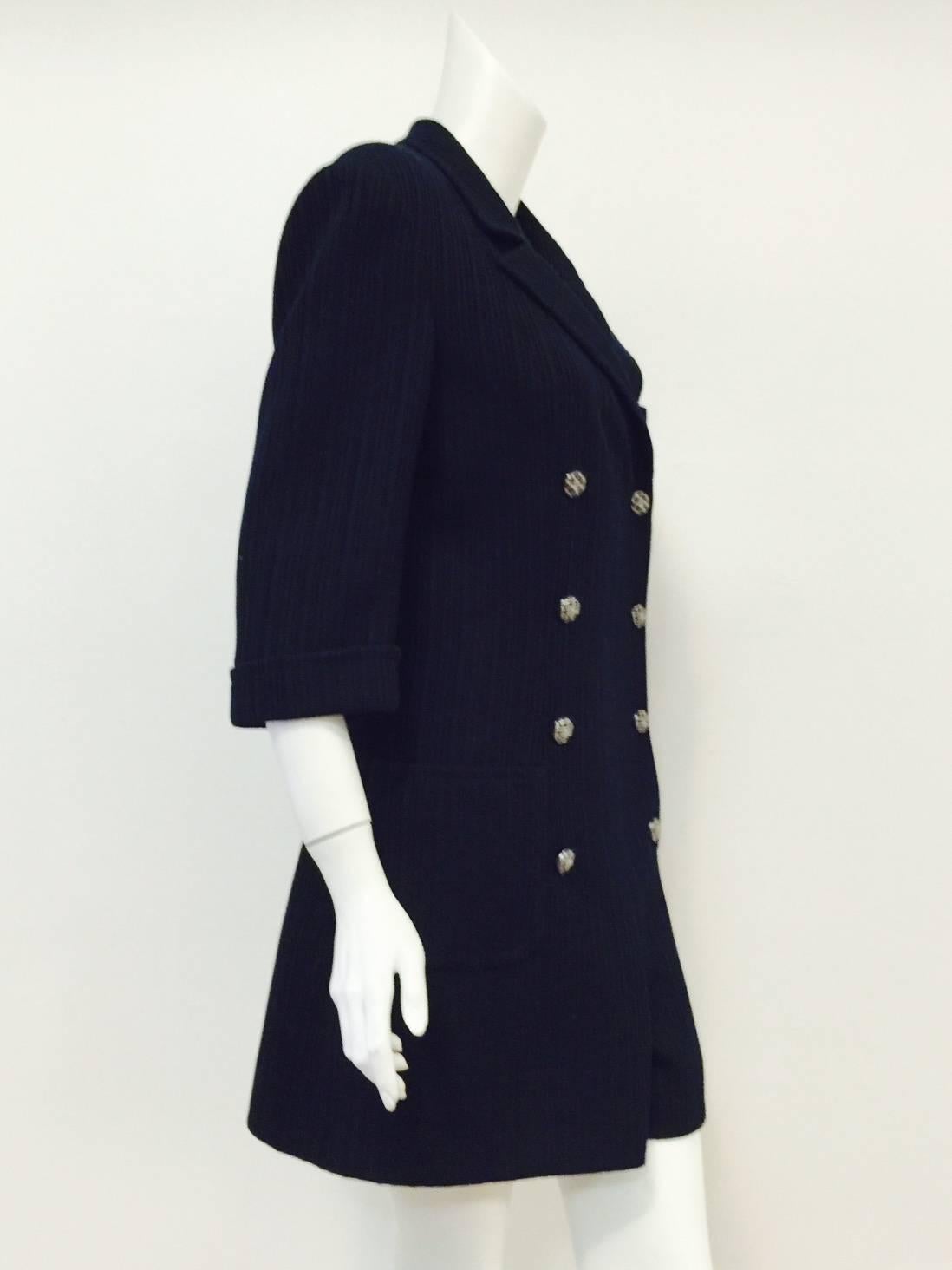 Chanel Navy Cotton Spring Romper With Elbow Length Sleeves was made for 