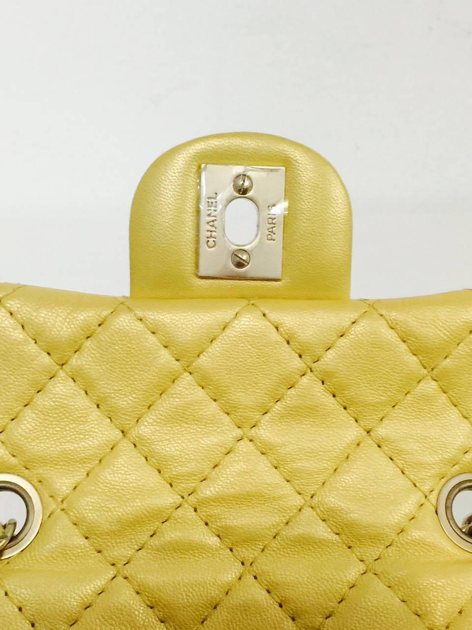 New Chanel Gold Metallic Ltd Edition Mini Flap Bag With Jeweled Closure 14671349 2