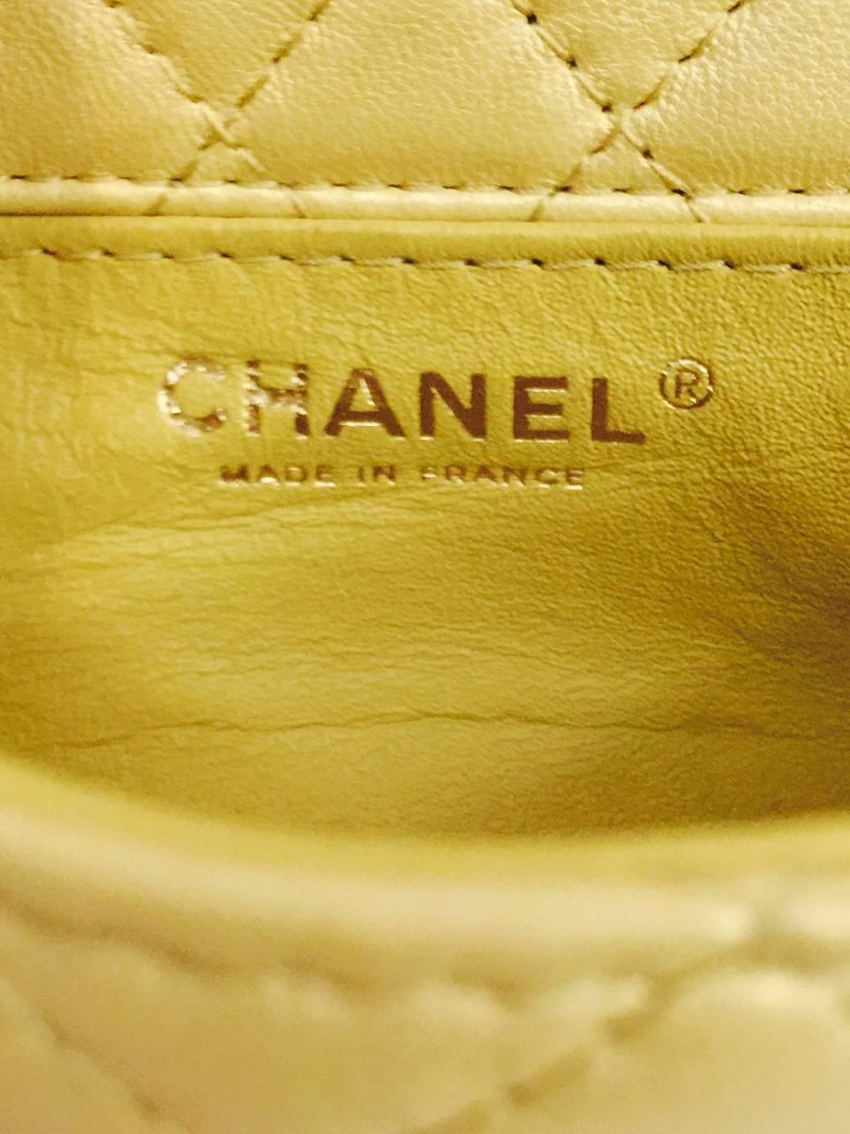New Chanel Gold Metallic Ltd Edition Mini Flap Bag With Jeweled Closure 14671349 3