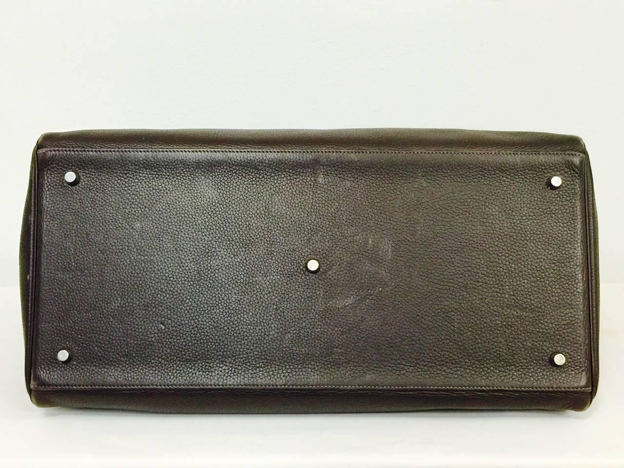 Hermes 2005 Braun Togo Kelly Voyage 50 PHW 1