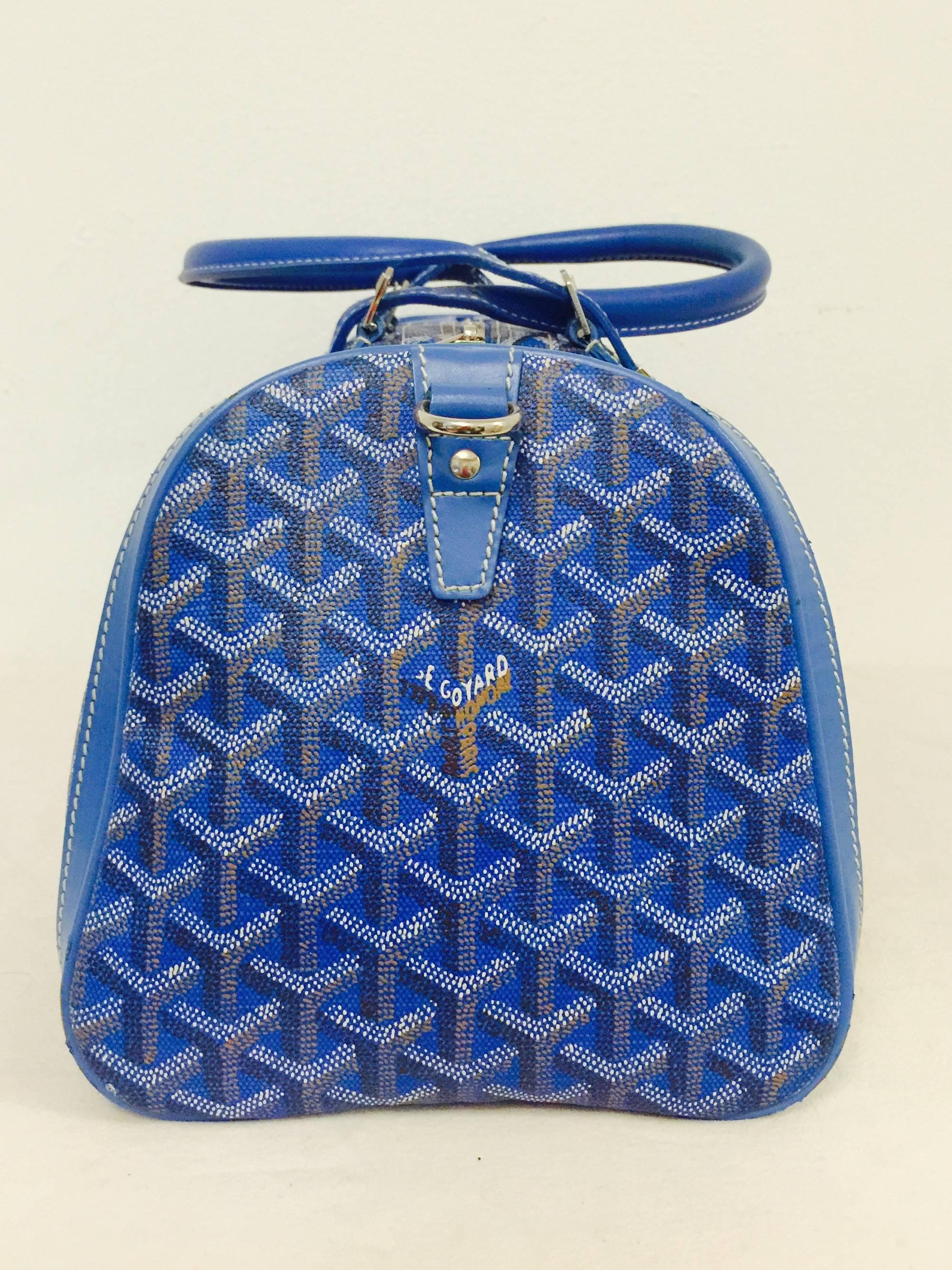 Goyard Blaue Croissiere Boston Tasche im Zustand „Hervorragend“ in Palm Beach, FL