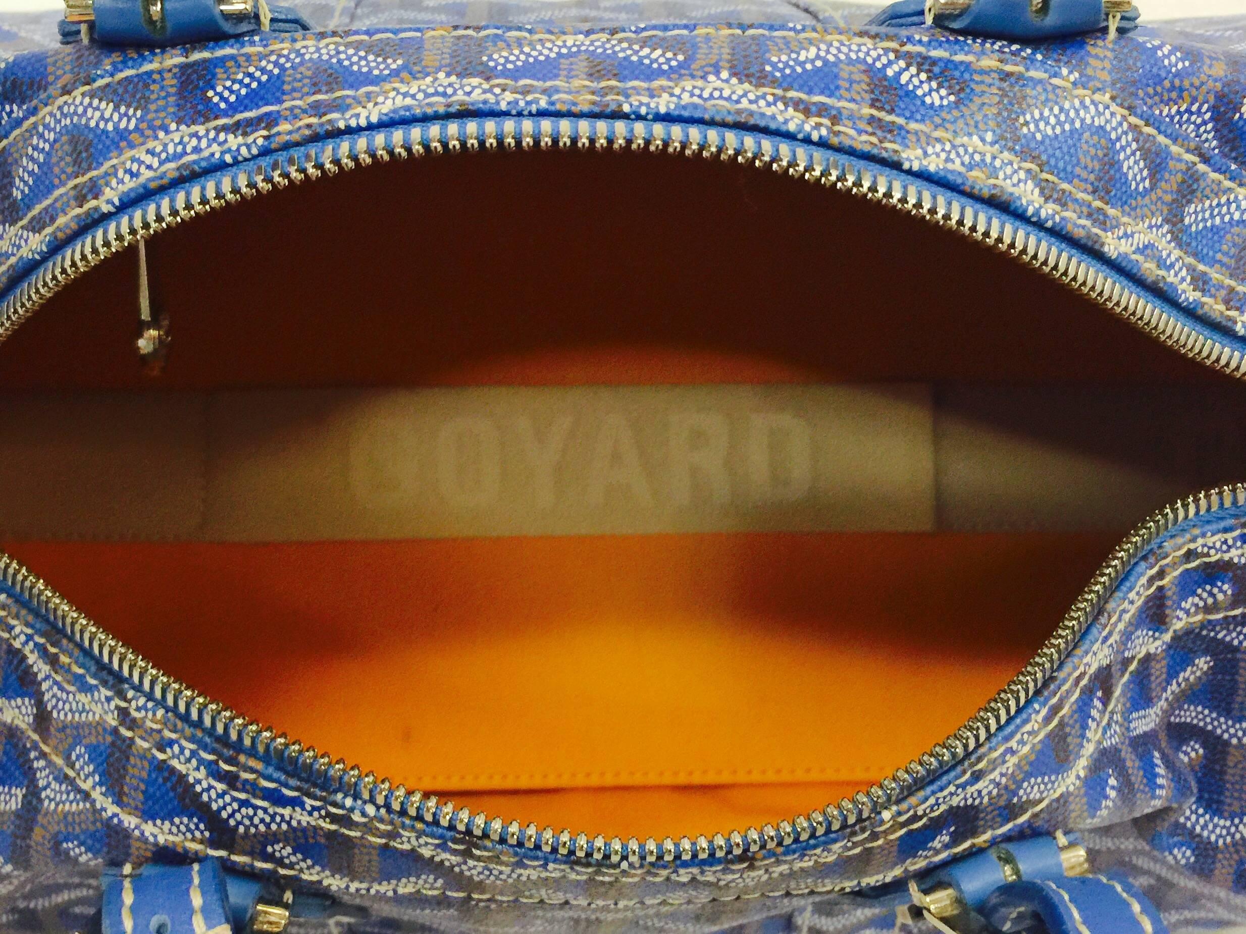 Goyard Blaue Croissiere Boston Tasche 1