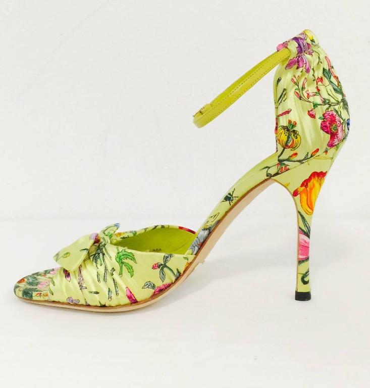 gucci flower heels