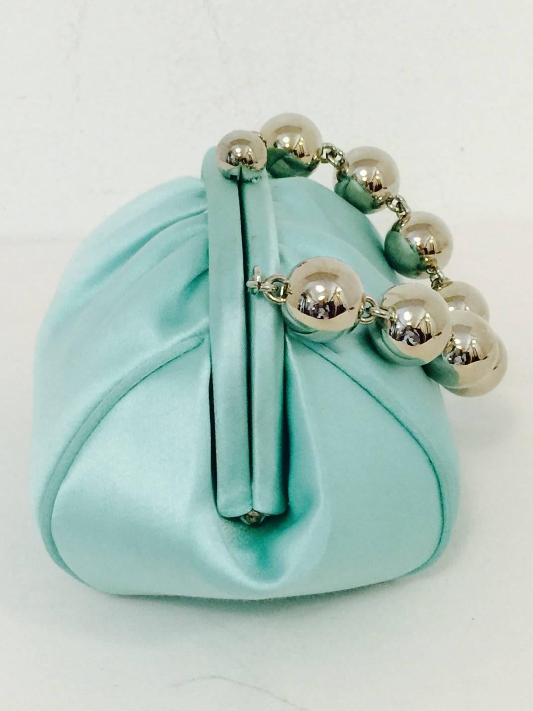 Tiffany & Co. Tiffany Blue Bracelet Evening Bag In Good Condition In Palm Beach, FL