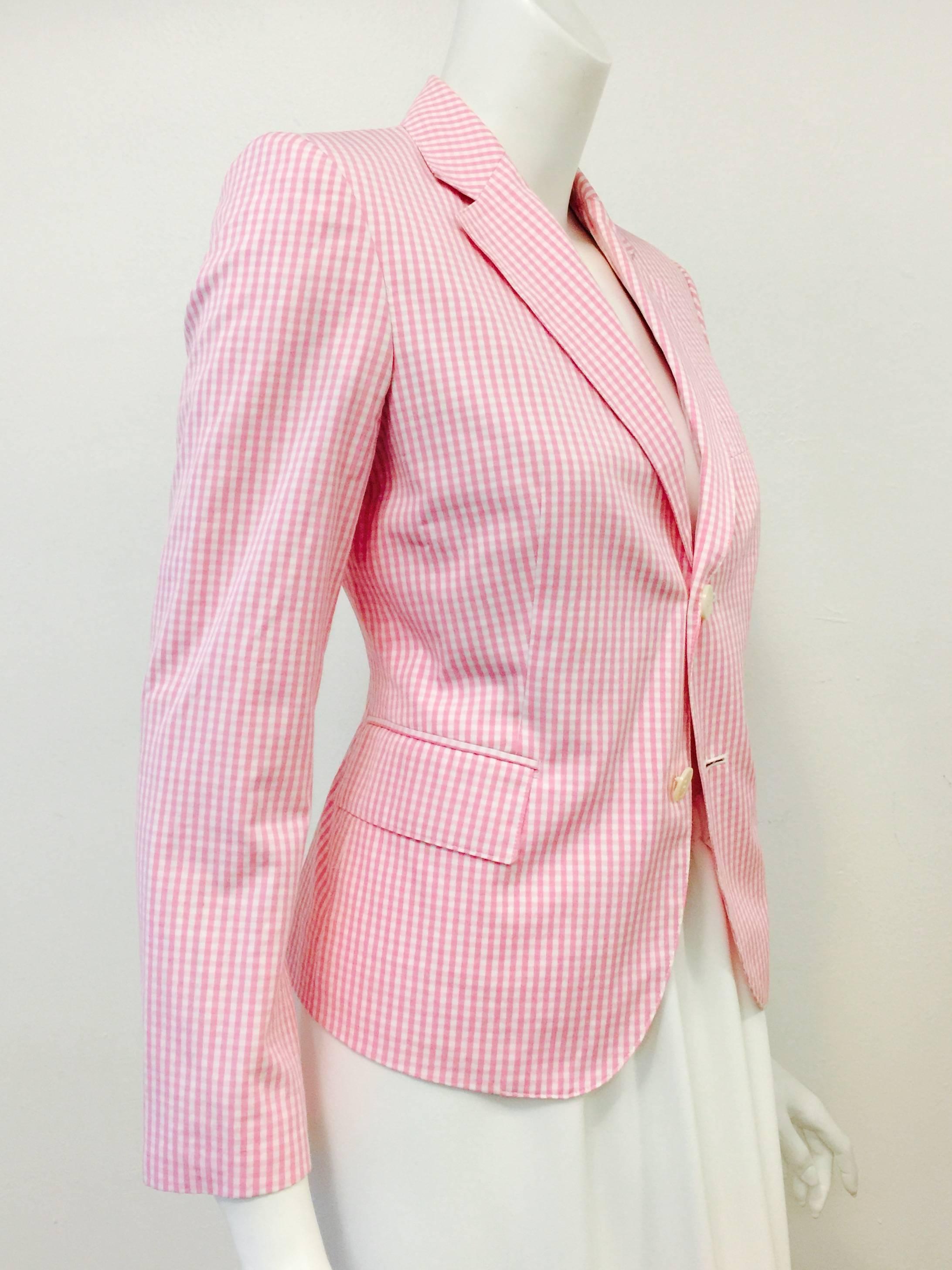 Comme des Garcons Pink and White Gingham Blazer proves that the 