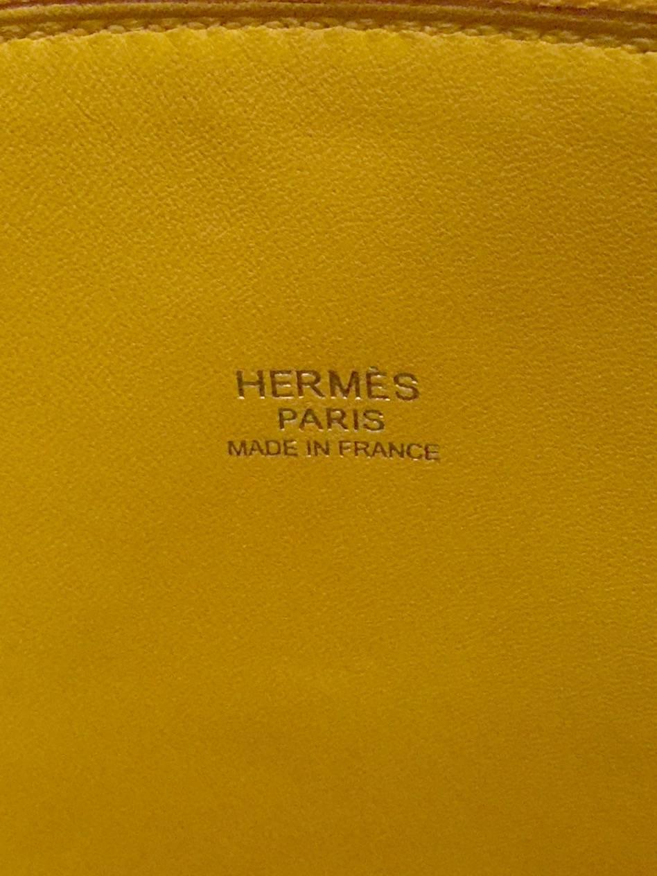 2009 Hermes Bolide 35 Yellow Clemence PHW Excellent Condition 3