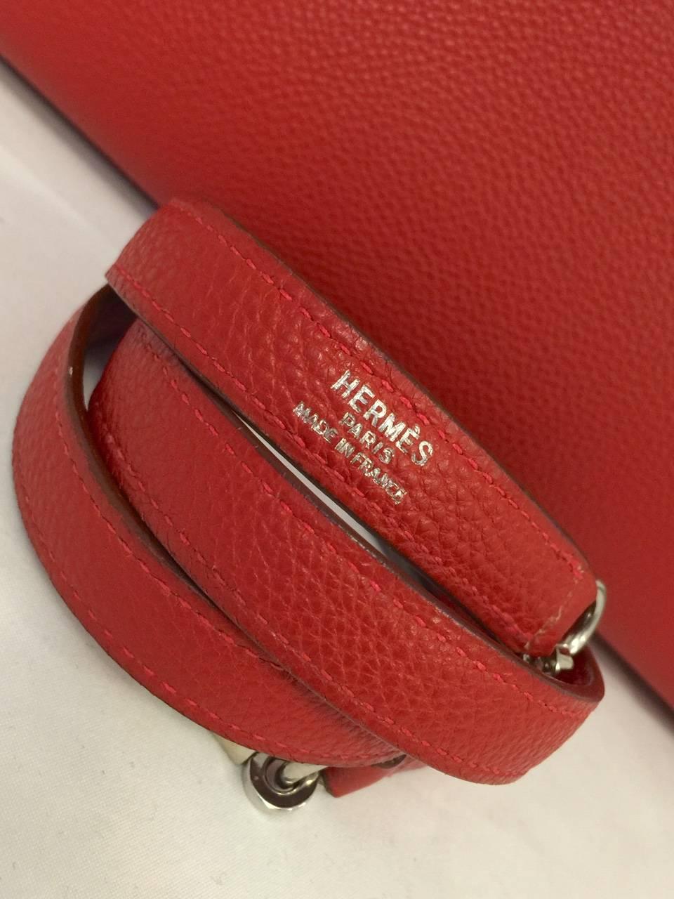 2004 Hermes Kelly 32 Vermillion Togo PHW Excellent Condition 3