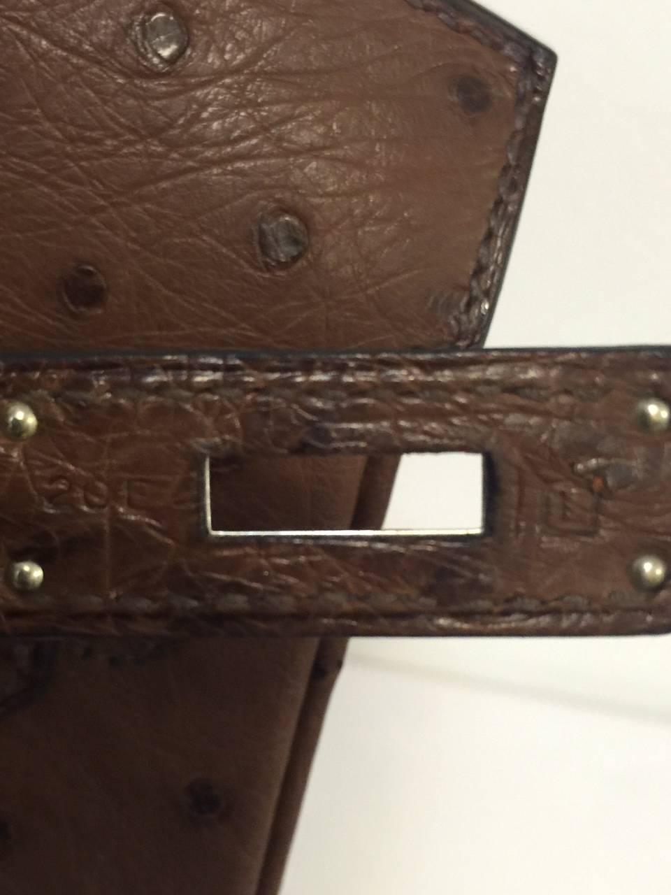 2008 Hermes Birkin 35 Marron Fonce Ostrich PHW Excellent Condition ...