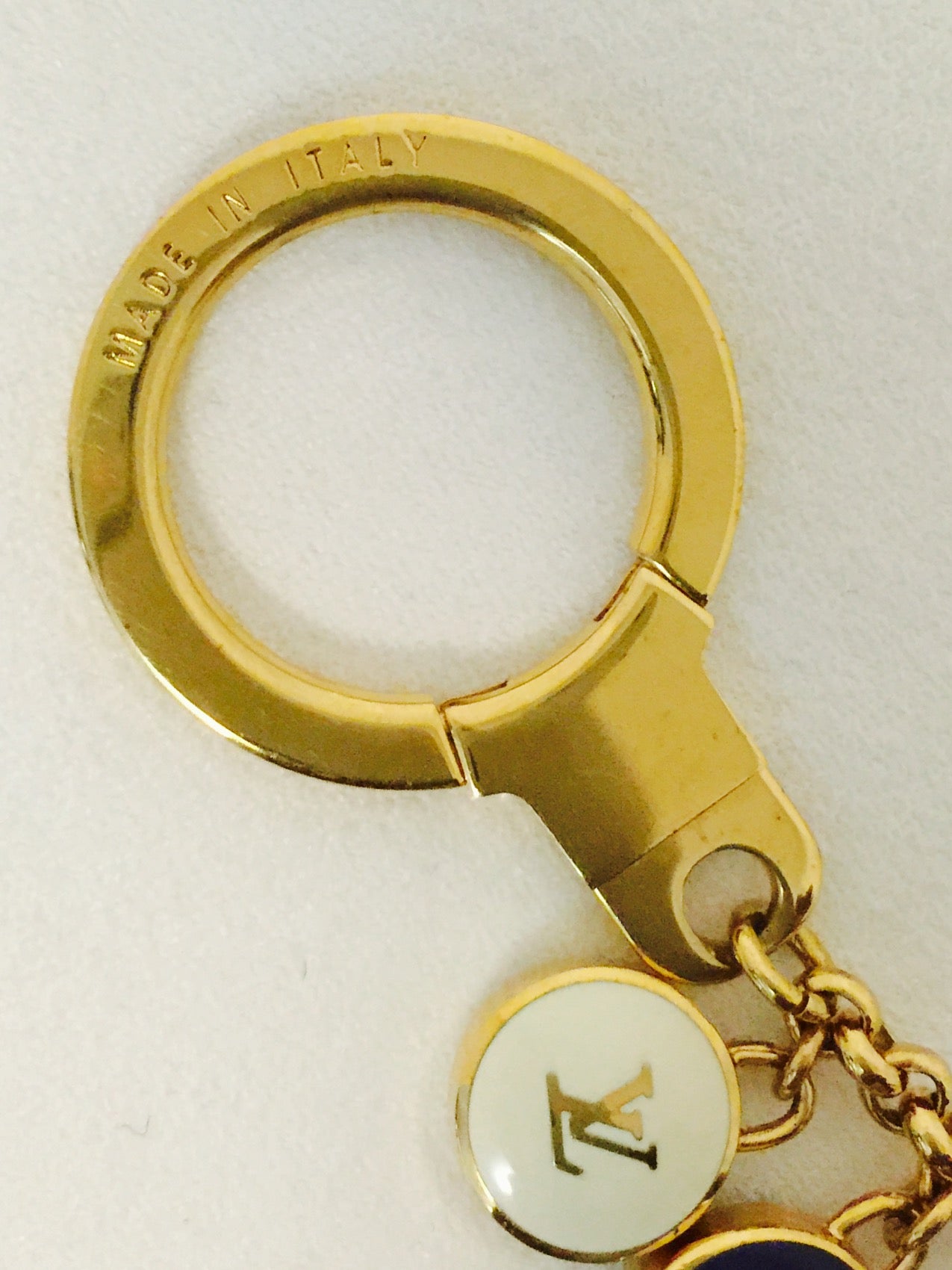 Louis Vuitton Louis Vuitton Insolence Pastel Gold-Tone Key Chain /