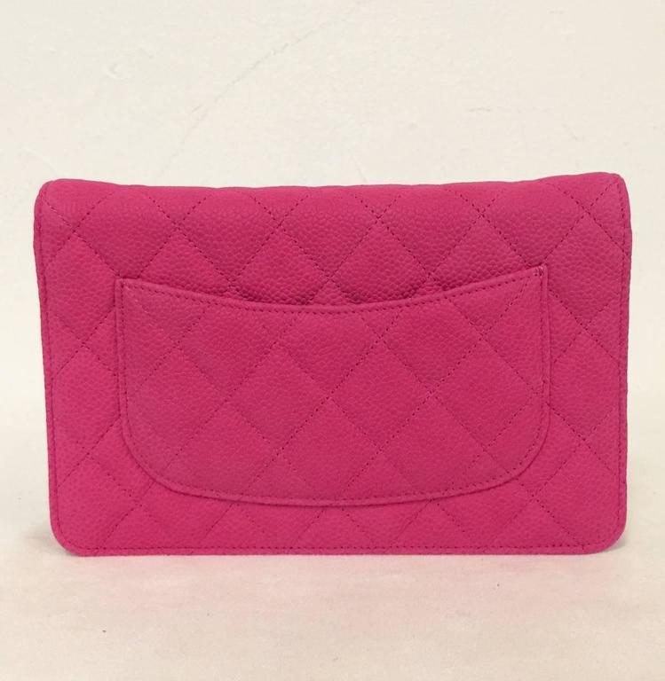 Chanel Pink Matte Caviar Wallet on a Chain Bag Serial No. 18089855 For ...