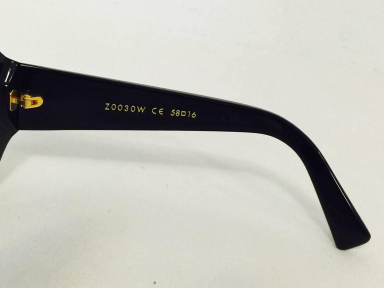 Louis Vuitton LV Obsession Round Sunglasses Black Glitter Plastic. Size W