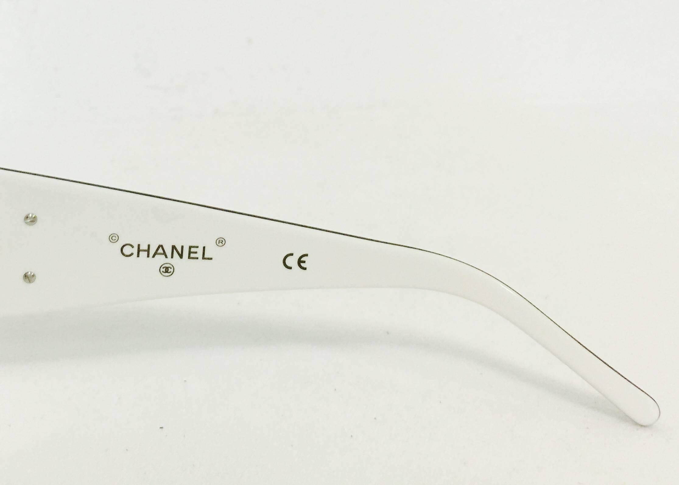 Chanel Oversize Black Sunglasses With Double C Logo on Temples In Excellent Condition In Palm Beach, FL
