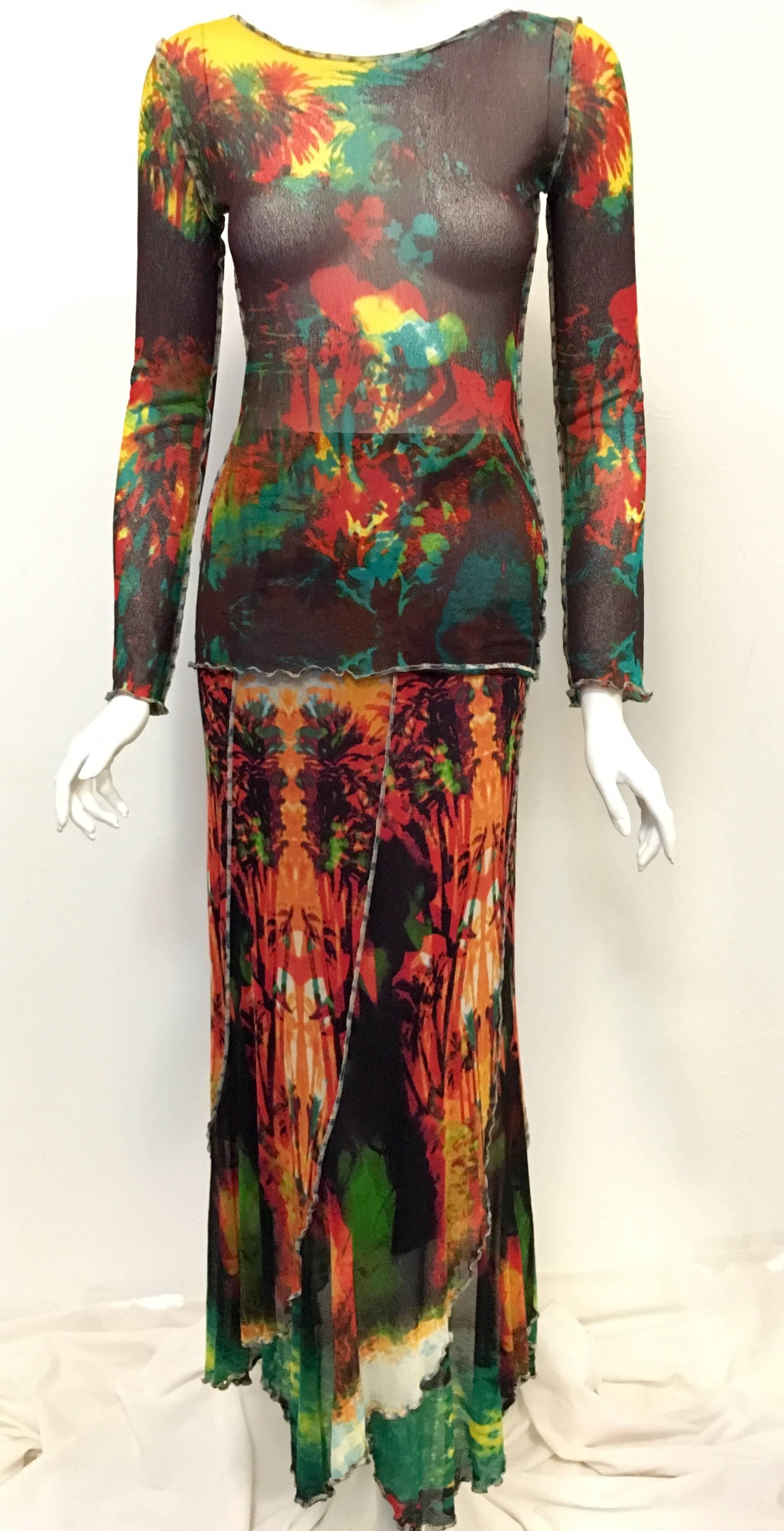 Glamorous Jean Paul Gaultier 3 Piece Skirt Set In Excellent Condition For Sale In Palm Beach, FL