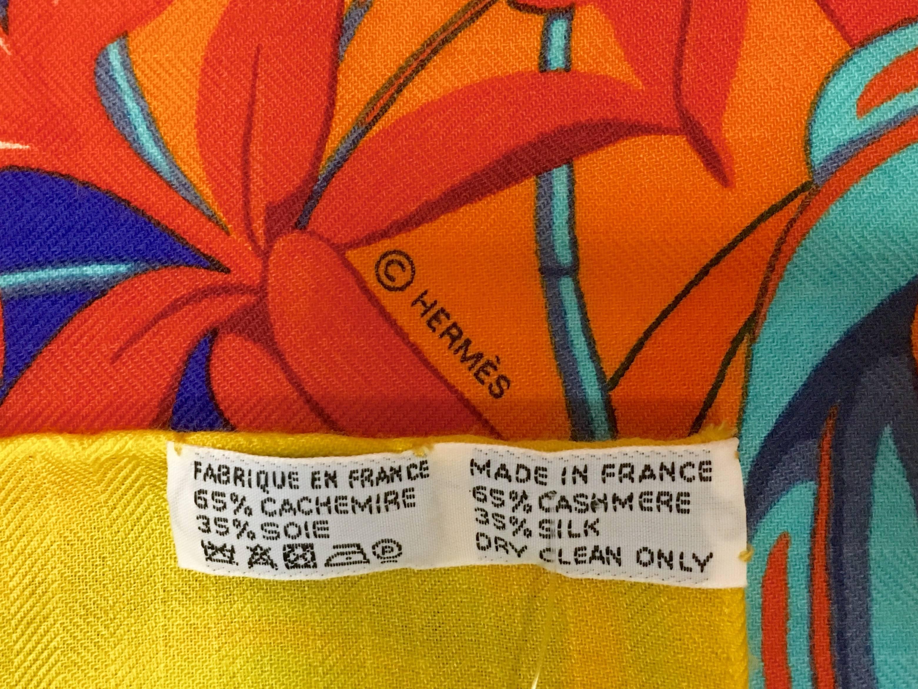 Rare Large Hermes Flamingo Party Scarf 1