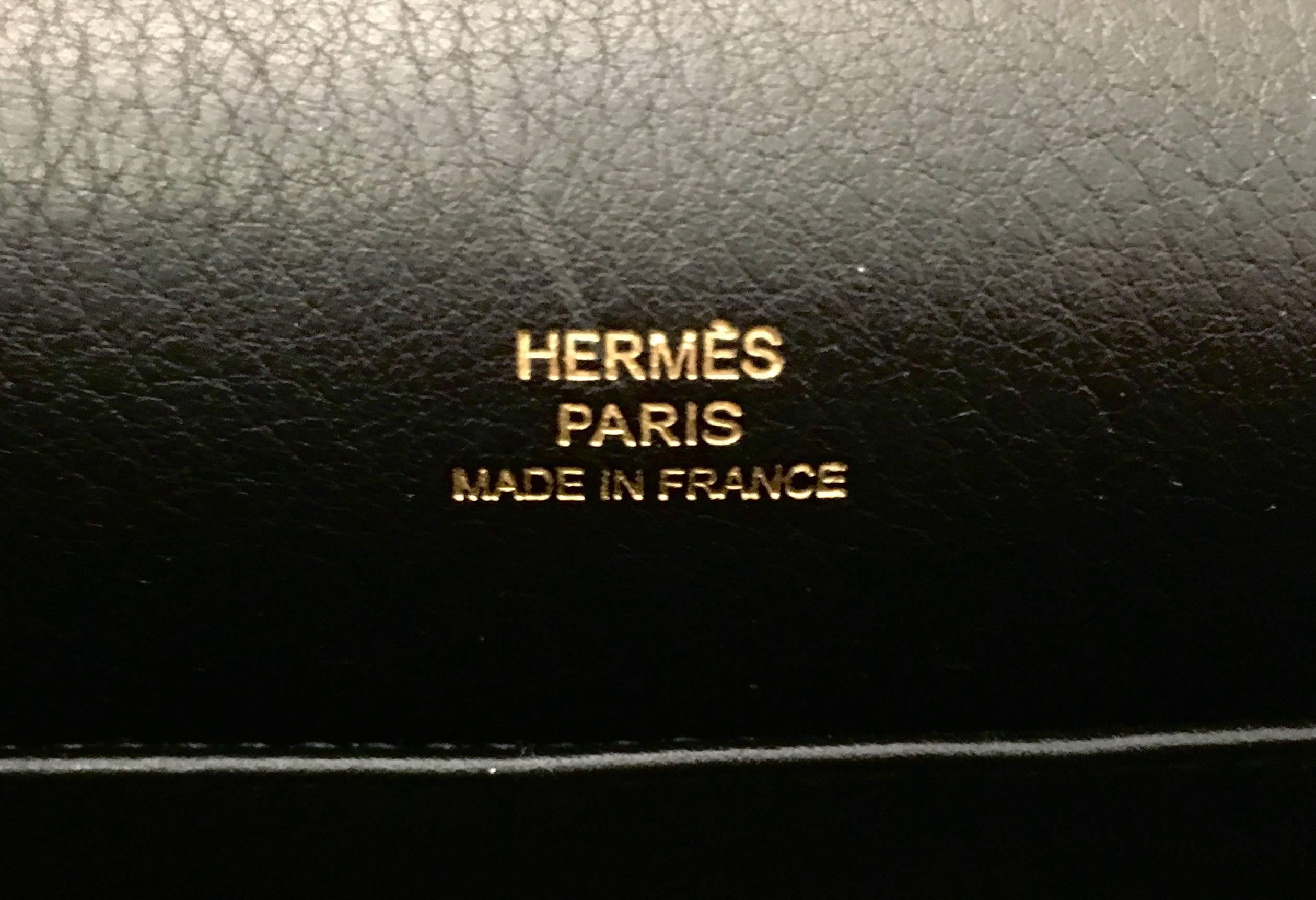 2007 Hermes Kelly Pochette Black Swift GHW  5