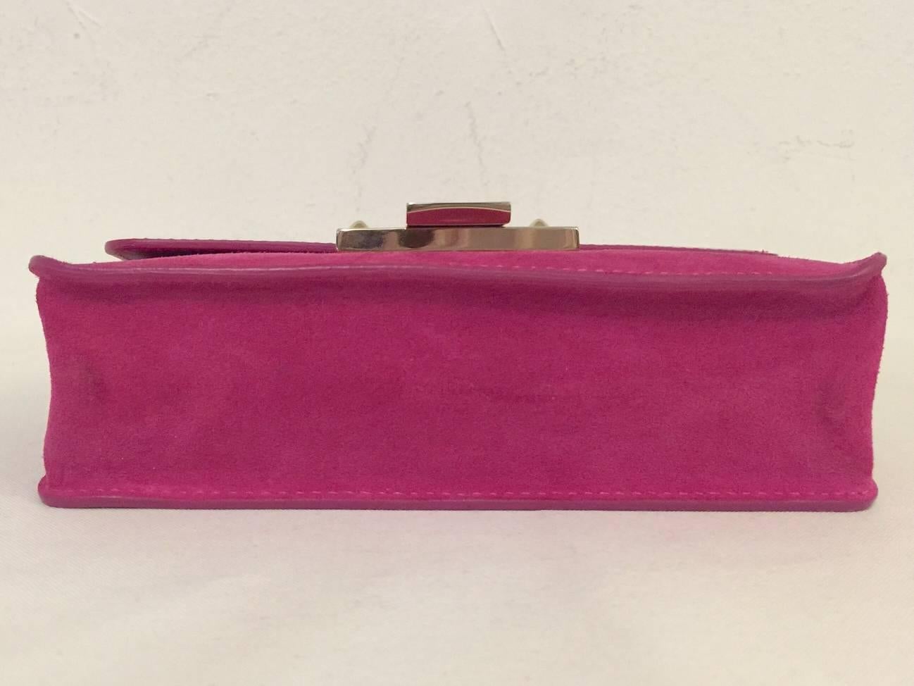 Women's Jimmy Choo Jazzberry Patent Leather and Suede Rebel Crossbody Bag