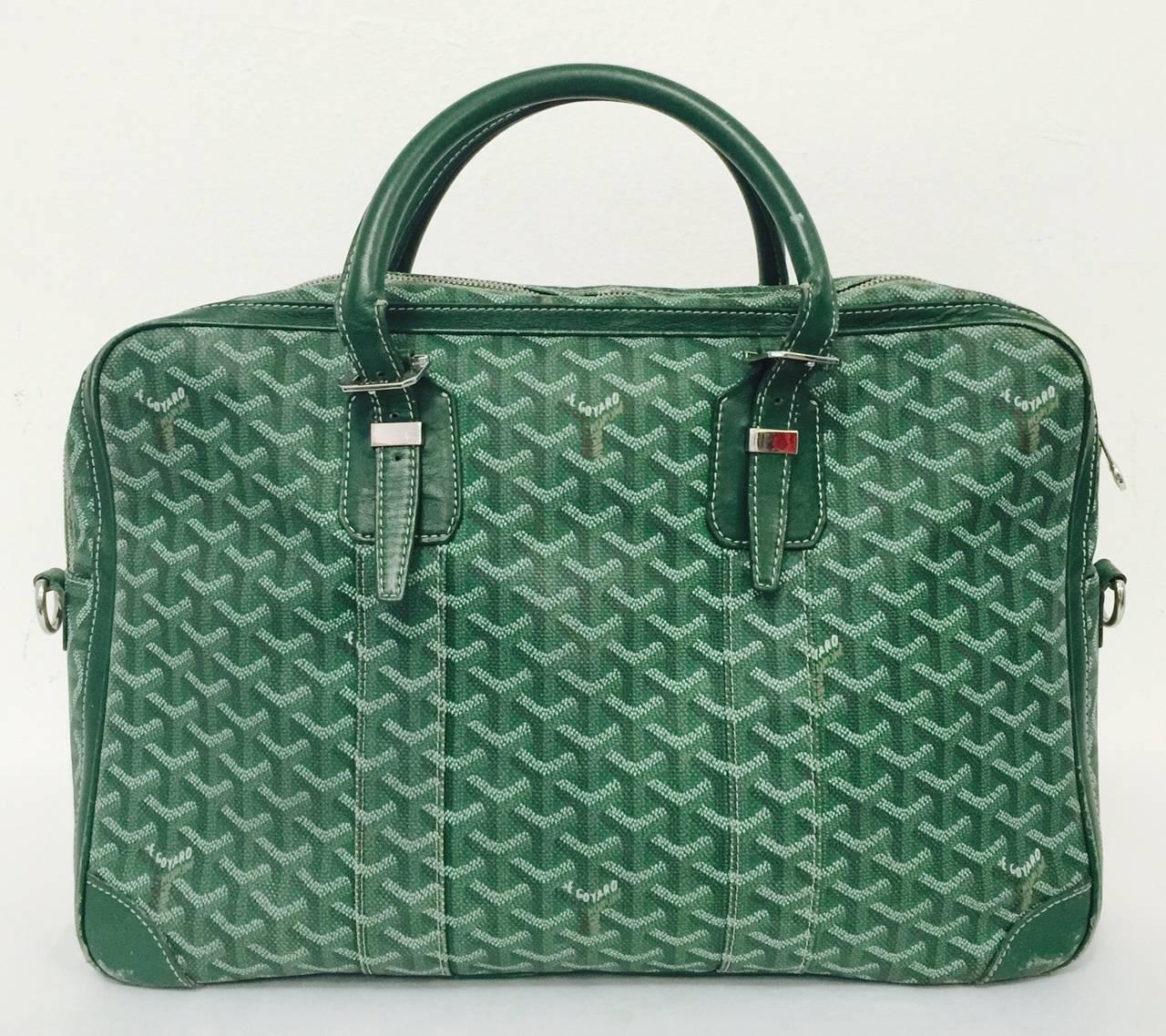 Goyard Grüne Goyardine Ambassade Aktentasche für Damen oder Herren