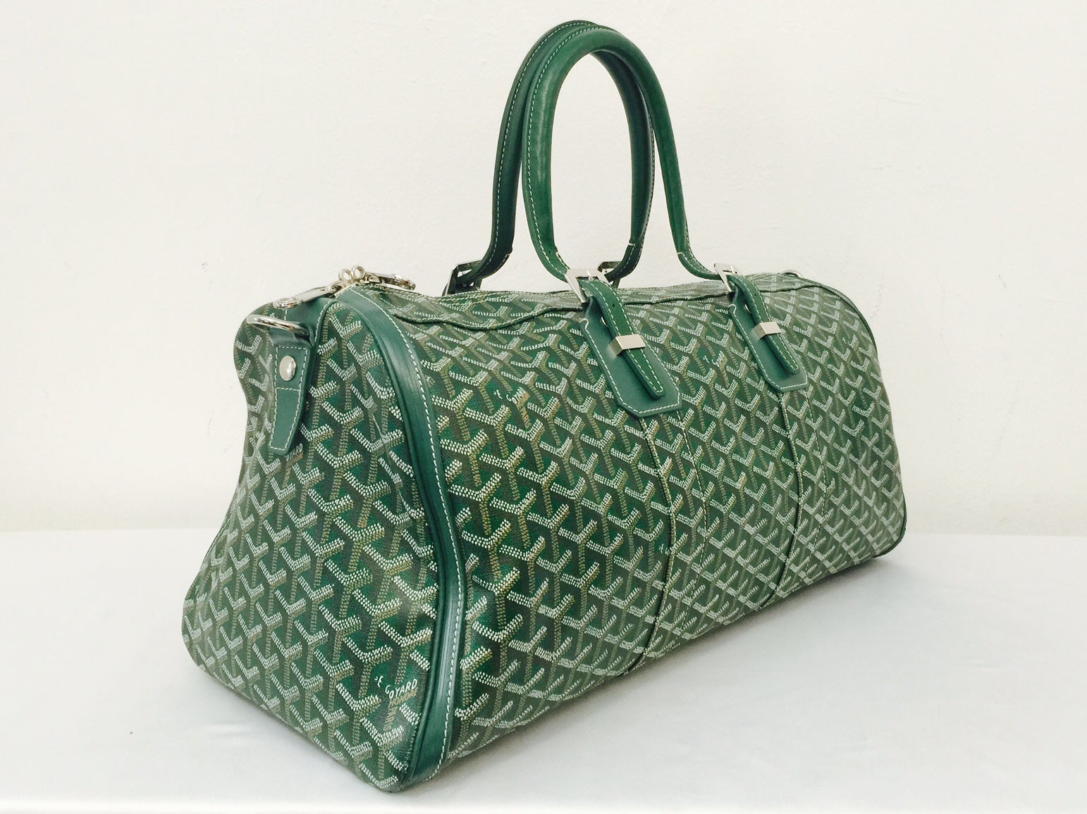 green goyard duffle bag