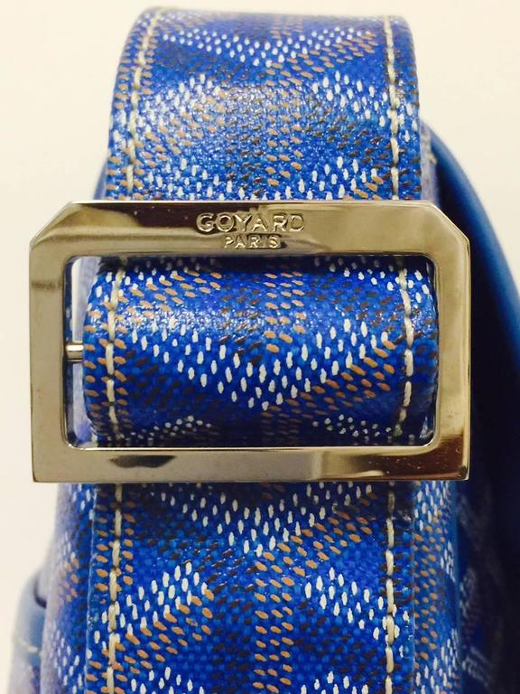 Goyard Blue Goyardine Urbain Messenger Cross Body Shoulder Bag at