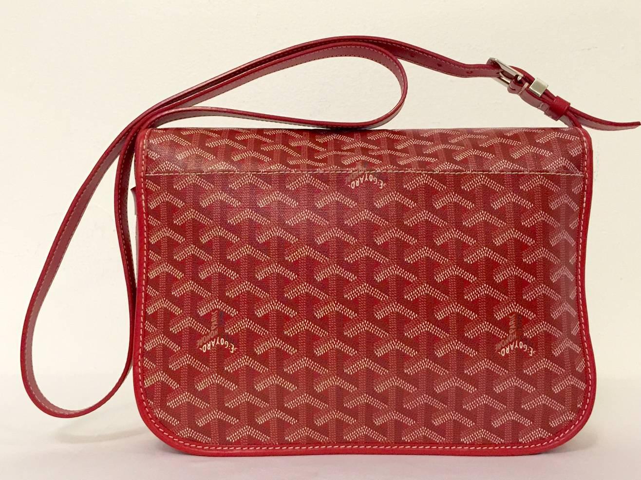 goyard messenger bag red