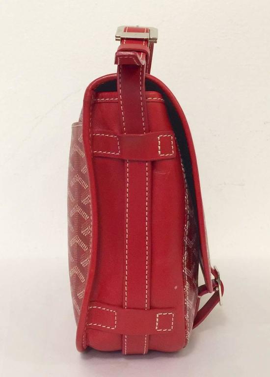 Goyard Red Goyardine Canvas Belevedere Crossbody Bag MM at 1stDibs
