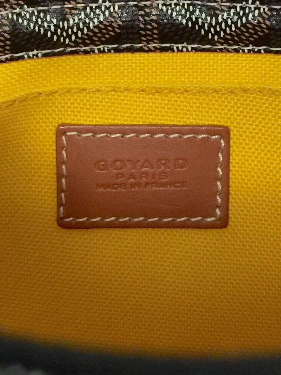 Goyard Black and Tan Chevron Cosmetic Bag 3
