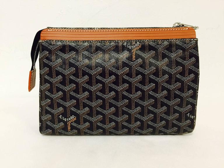 Goyard Black and Tan Chevron Cosmetic Bag at 1stDibs goyard cosmetic
