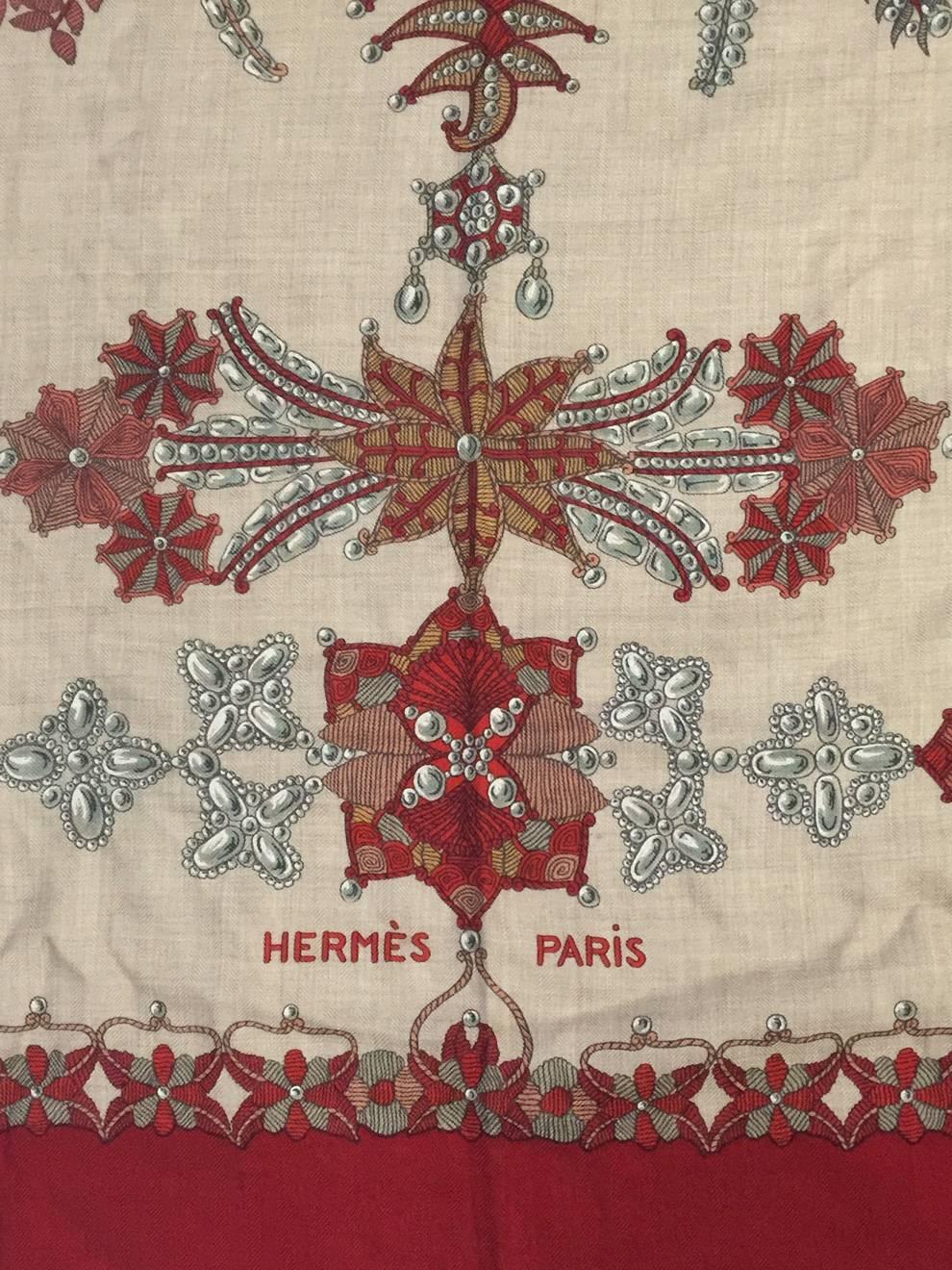 Women's Hermes Schererazade Silk and Cashmere Shawl by Henri d'Origny