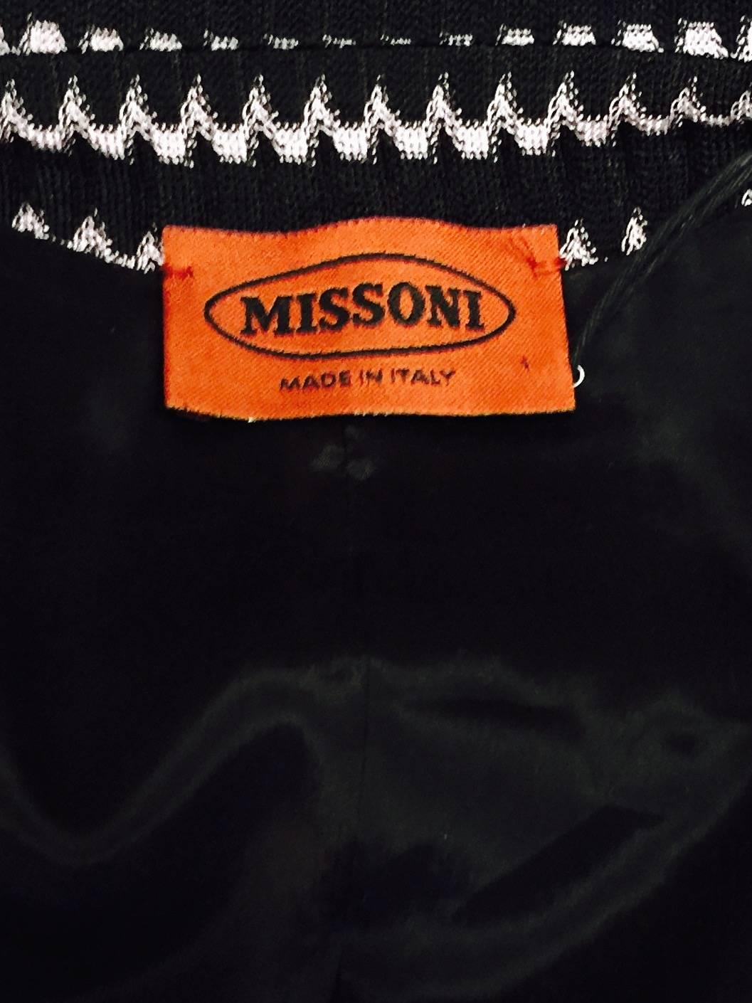 Missoni Multi-Colored Zig Zag Pattern Knit Blazer With Peaked Lapels  2
