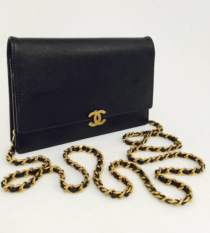 Chanel Black Matte Caviar Wallet on a Chain Bag Serial No. 5521347 at ...