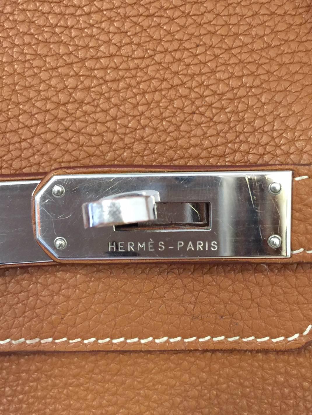 2009 Hermes Birkin 35 Gold Clemence Leder mit Palladium Hardware 2