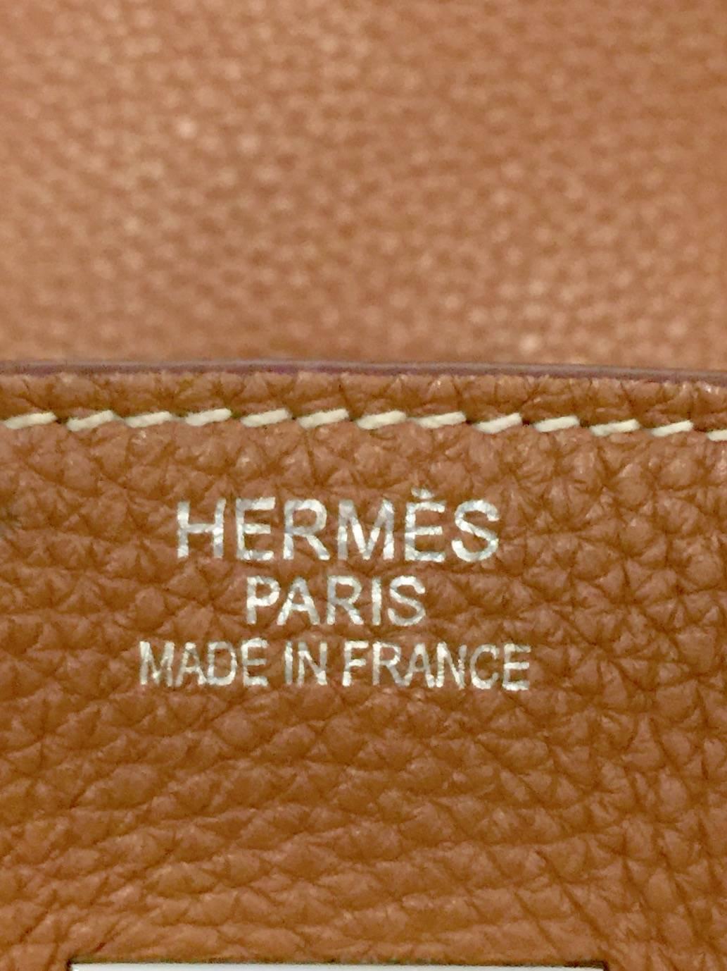 Women's 2009 Hermes Birkin 35 Gold Clemence Leather With Palladium Hardware 
