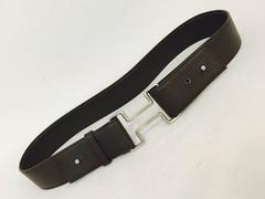 2006 Hermes Brown Togo Wide Belt Wide Open H Buckle PHW