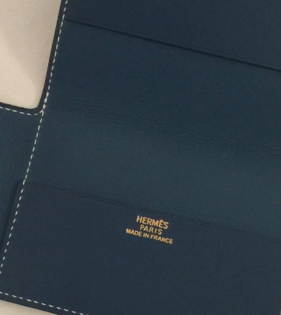 2003 Hermes Guernesey Tri Fold Card Case Excellent état à Palm Beach, FL