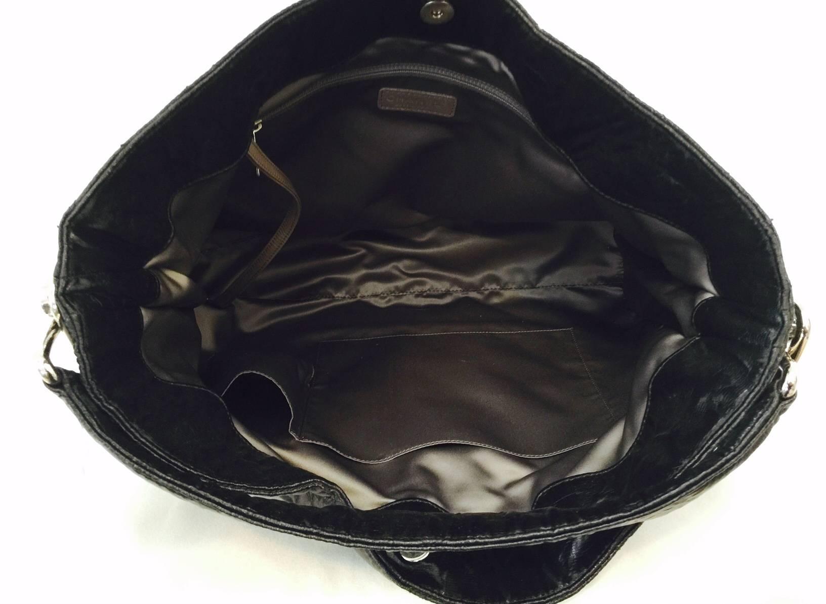  Chanel Black Quilted Coated Canvas Le Marais Large Hobo Bag Serial No.12339279 1