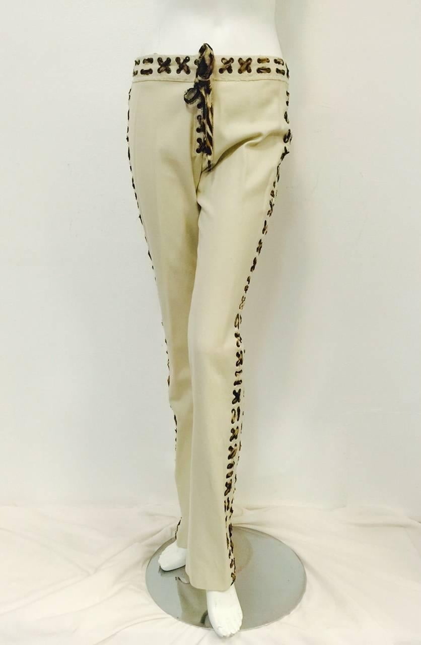 Iconic 2002 Tom Ford for Yves Saint Laurent Rive Gauche Mombasa Pant Suit  In Excellent Condition In Palm Beach, FL