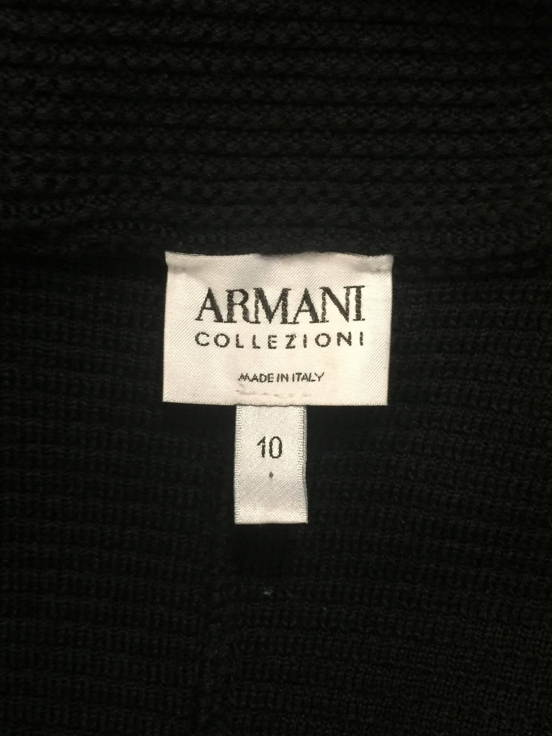 Giorgio Armani Collezioni Black Wool Evening Jacket With Black Velvet Trim 1
