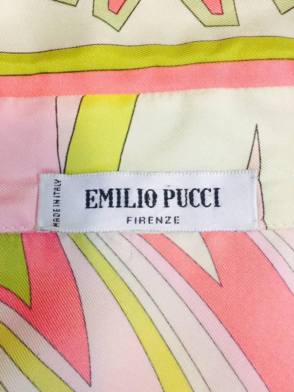 Exquisite Emilio Pucci Abstract Print Silk Blouse   1