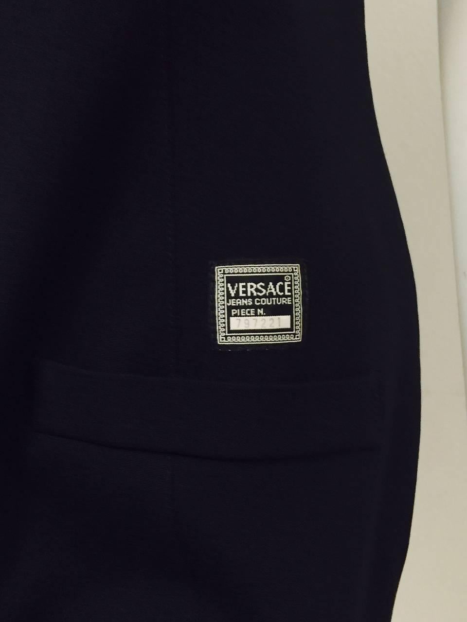 1990s Versace Jeans Couture Black Sleeveless Romper 1