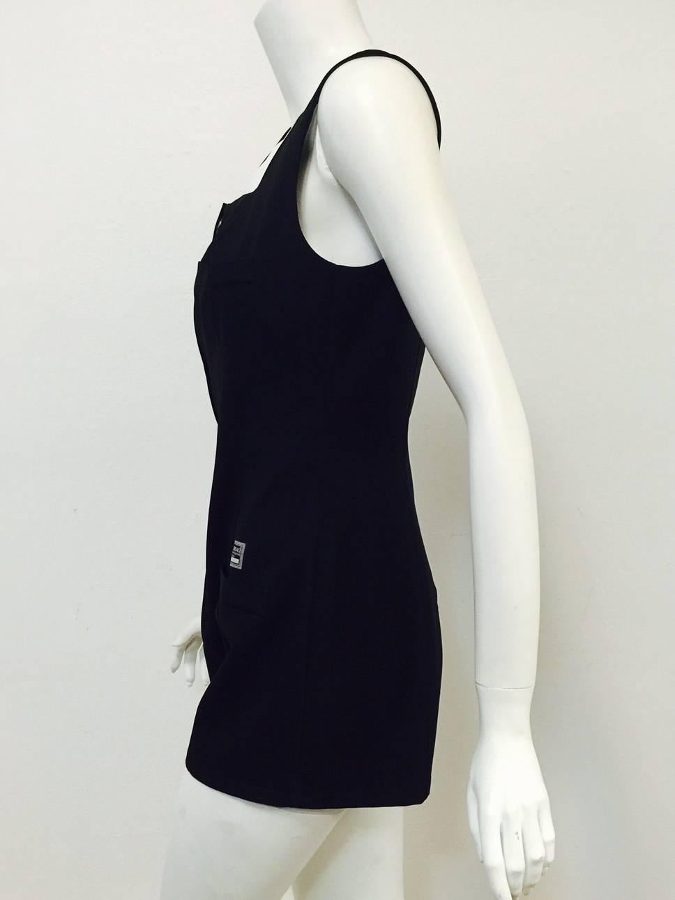 Women's 1990s Versace Jeans Couture Black Sleeveless Romper
