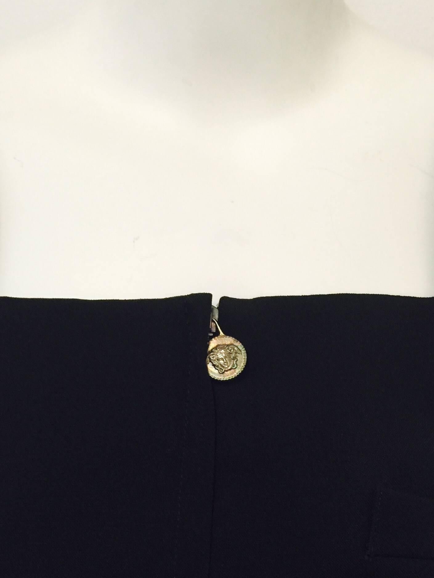 1990s Versace Jeans Couture Black Sleeveless Romper 2