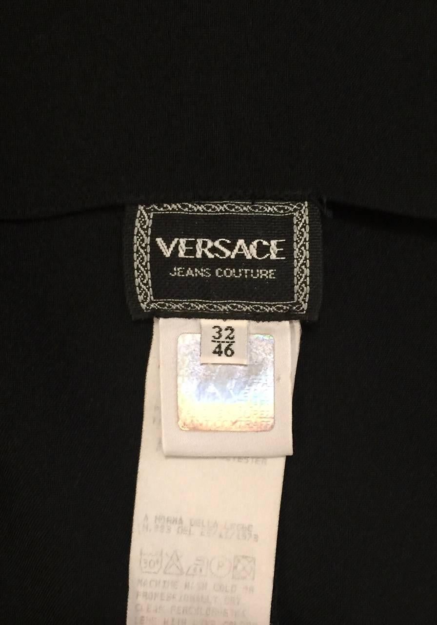 1990s Versace Jeans Couture Black Sleeveless Romper 3