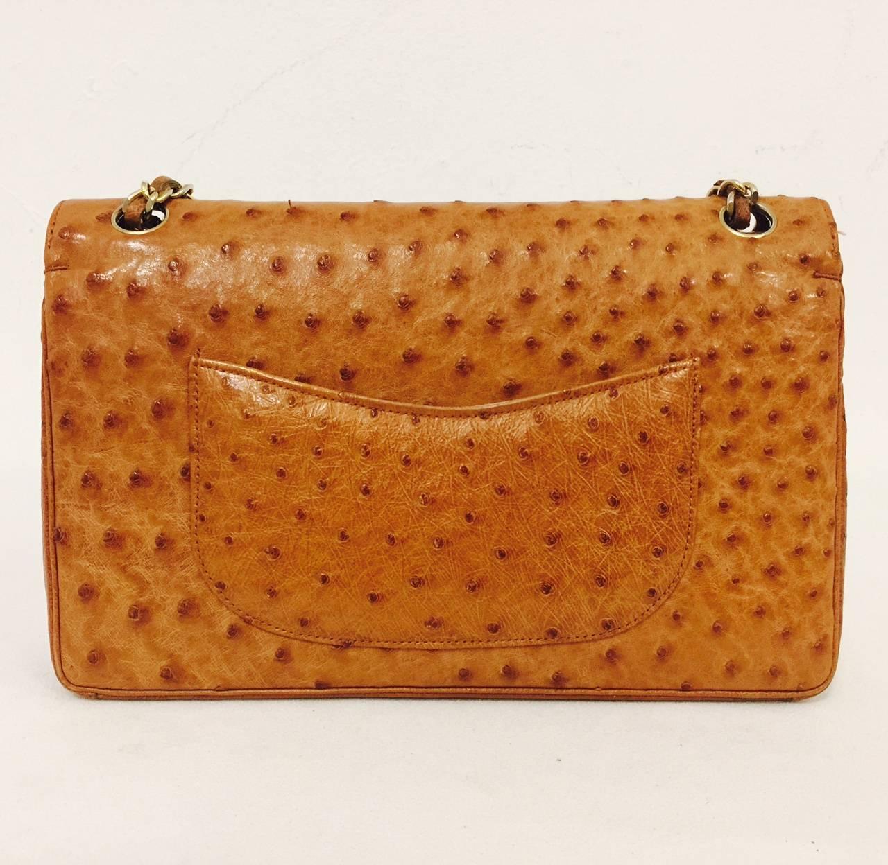 chanel ostrich bag