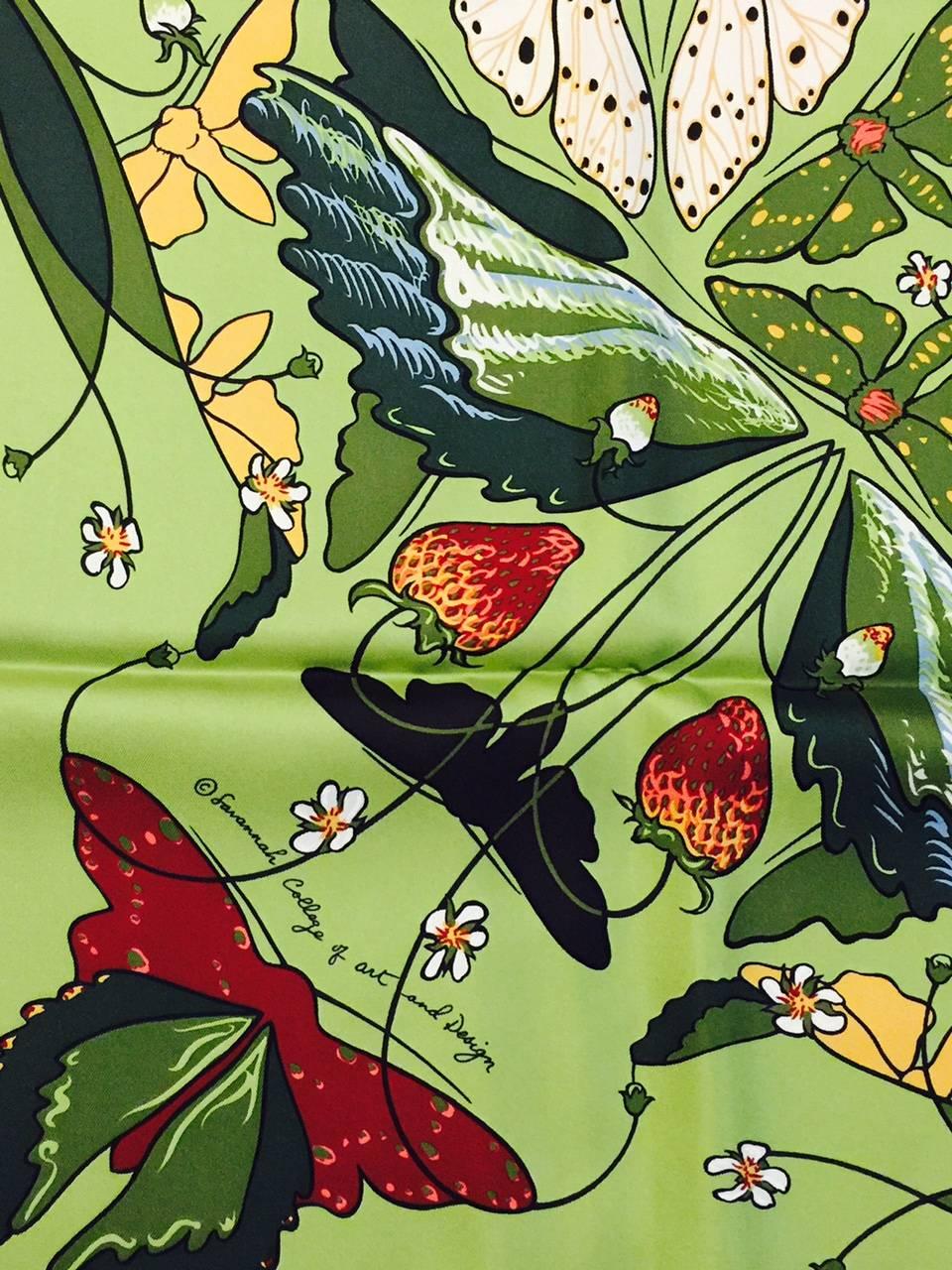 hermes green scarf