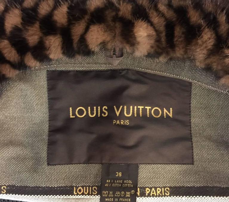 Louis Vuitton, Jackets & Coats, Louis Vuitton Denim Jacket With Detachabl  Mink Fur