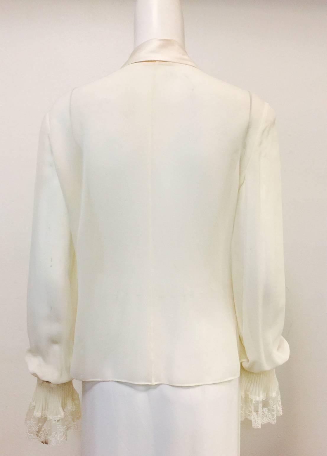 valentino sheer silk blouse
