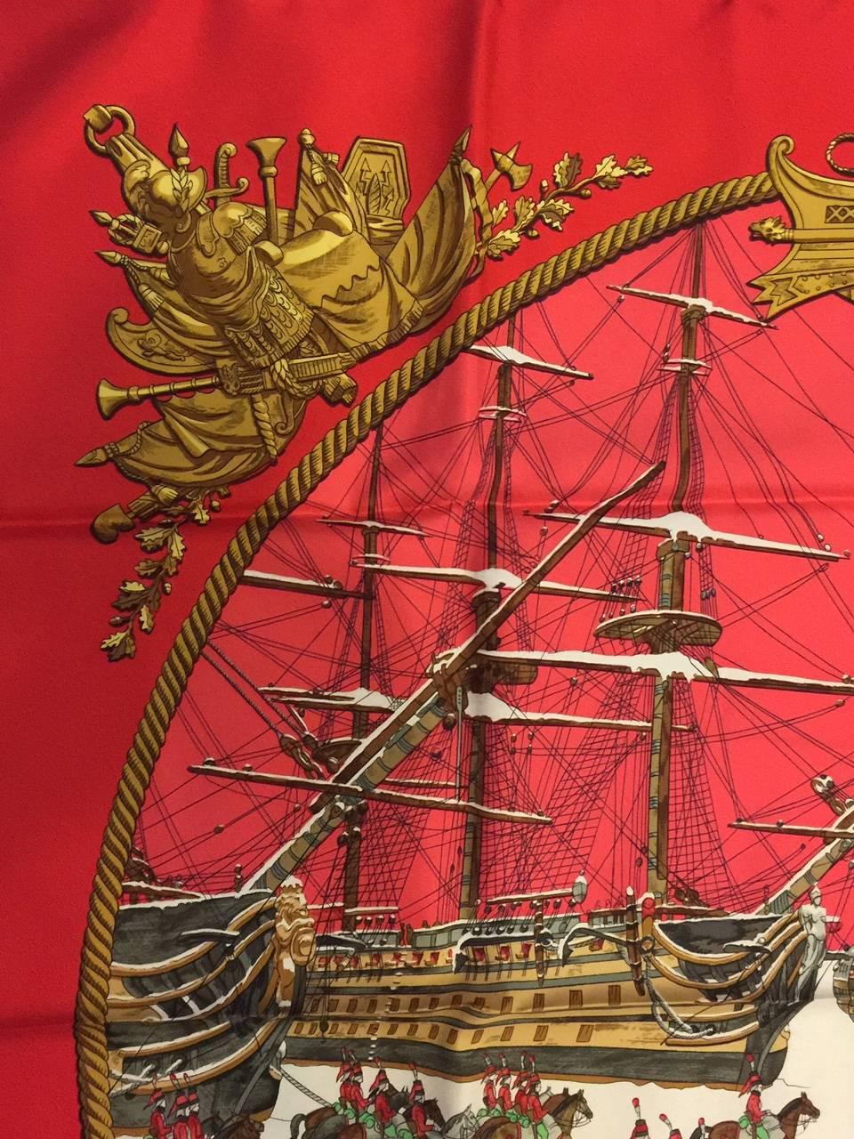 Women's Hermes Marine et Cavalerie  2 Pluviose AN III 1795 Silk Twill Scarf by Ledoux