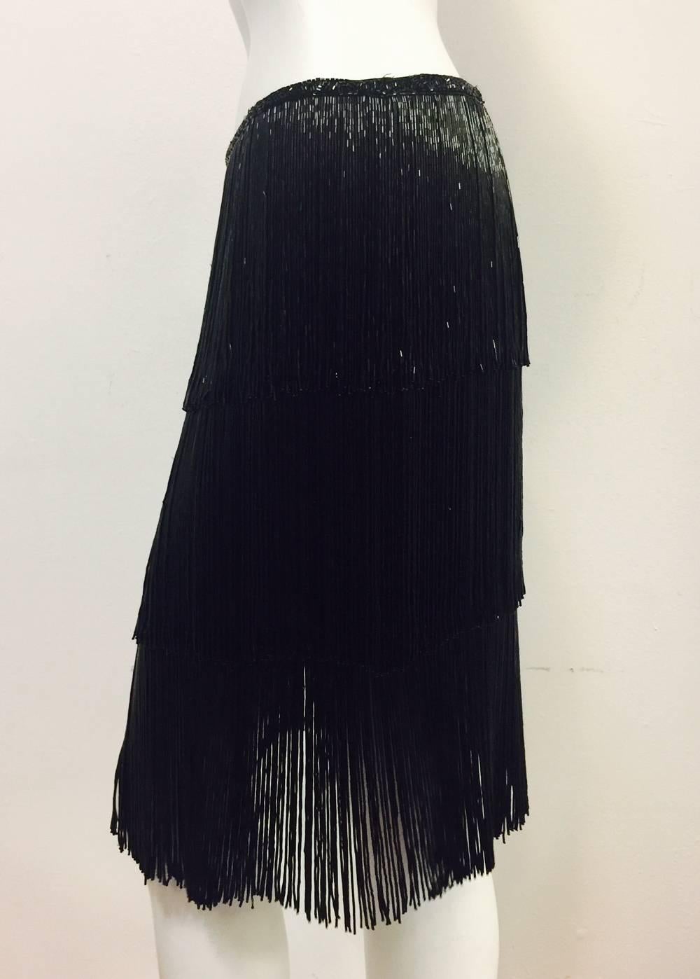 black beaded skirt