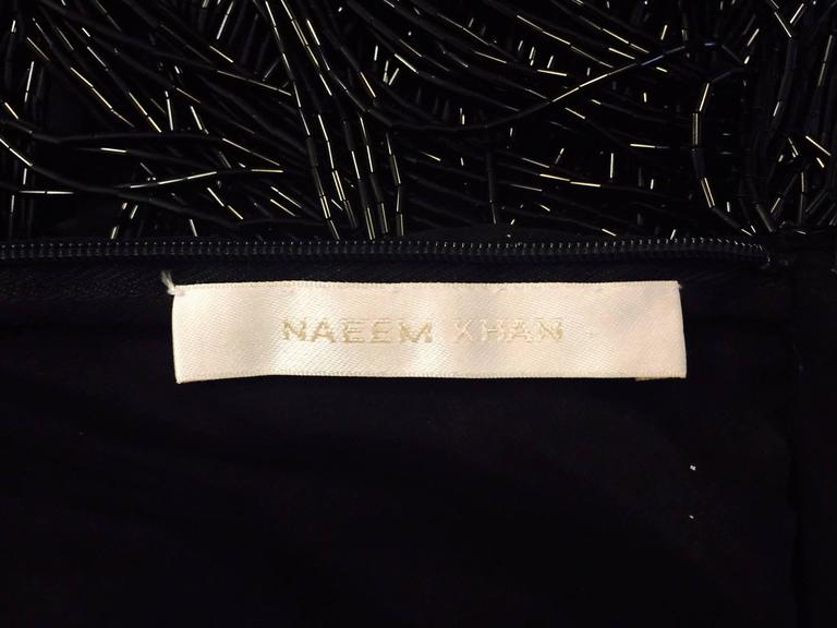 Naeem Khan Black Bugle Beaded Fringe Skirt at 1stDibs naeem khan